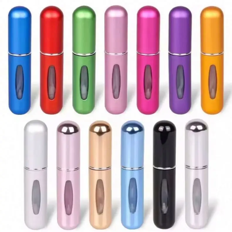 Perfume Bottle 5ml Portable Atomizer Aluminum Spray for Mini Pocket Travel