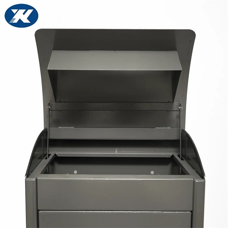black outdoor  smart parcel delivery box Outdoor parcel mail box parcel drop box