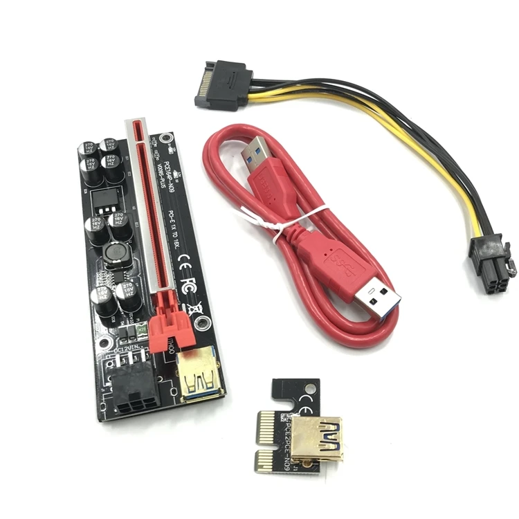 PCIE Riser VER009s gpu plus pci-e 1x до 16x usb 3 0 расширитель роста PCI Express ver 009s с 8
