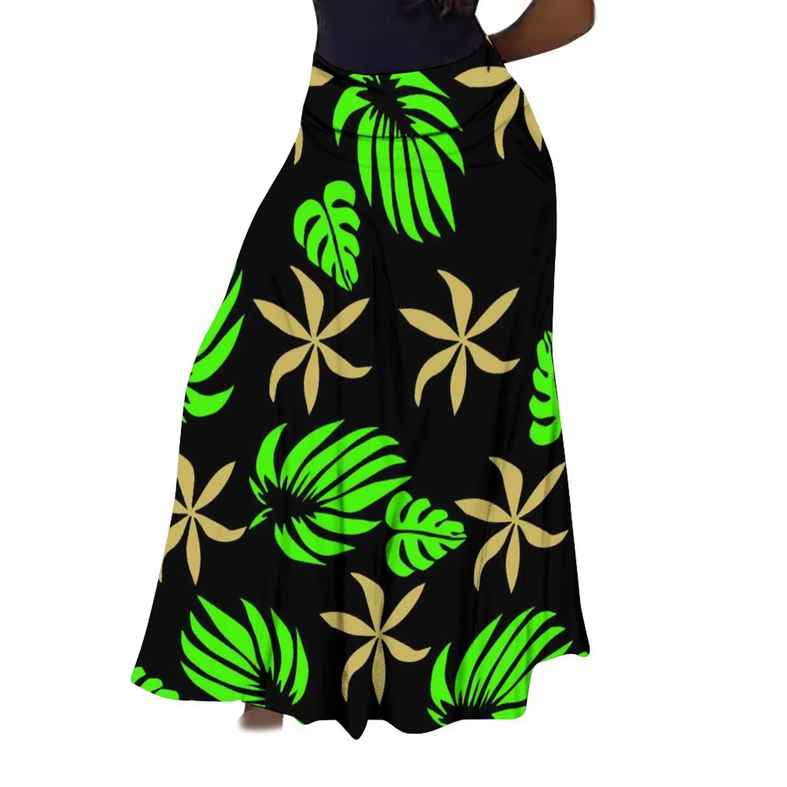 New Design Polynesian Hawaii Tribal Printed Women Skirts Vintage High Waisted A-Link Long Maxi Skirt Casual Holiday Beach Skirt