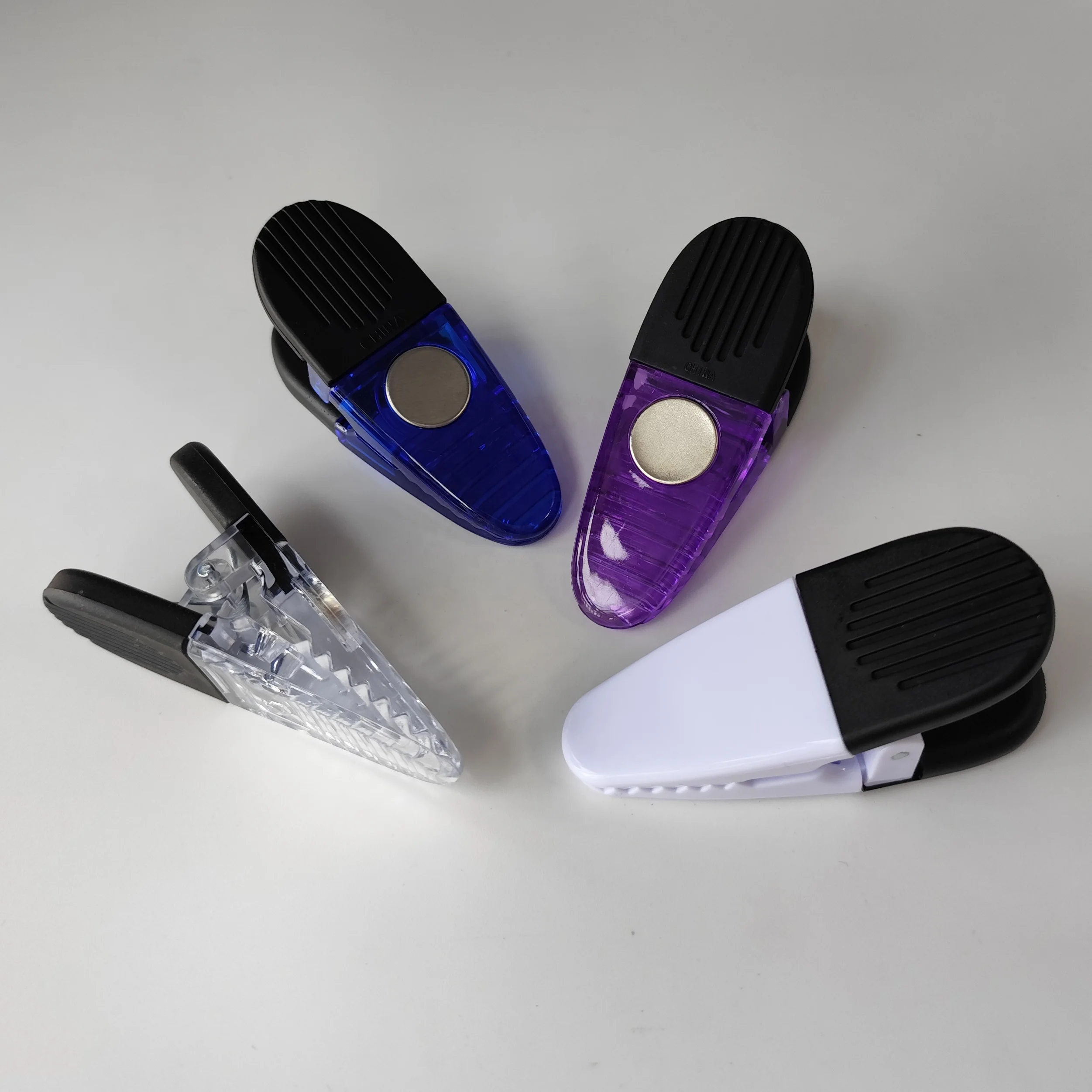 Neodymium magnet memo clip plastic fridge alligator magnetic bag clip office refrigerator magnet paper clips