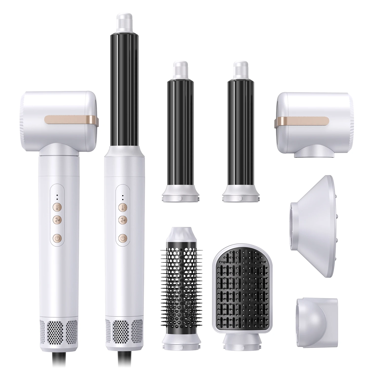 Professional Multi Styler and Blow Dryer with 7-in-1 Hot Air Styler Hair Dryer Styler Hair Straightener for Effortless Hair Care