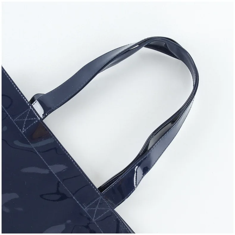 Promotion advertising customized shiny PVC shopping bag