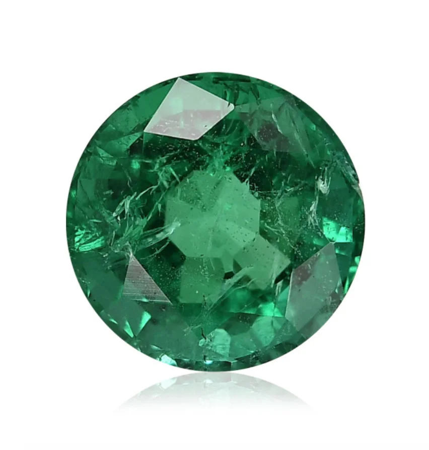 1.89Carat Green ZAMBIAN Emerald Round Shape and Emerald Cut Shape Oil Certificate Gemstone Loose Gemstone Precious Gemstone Semi