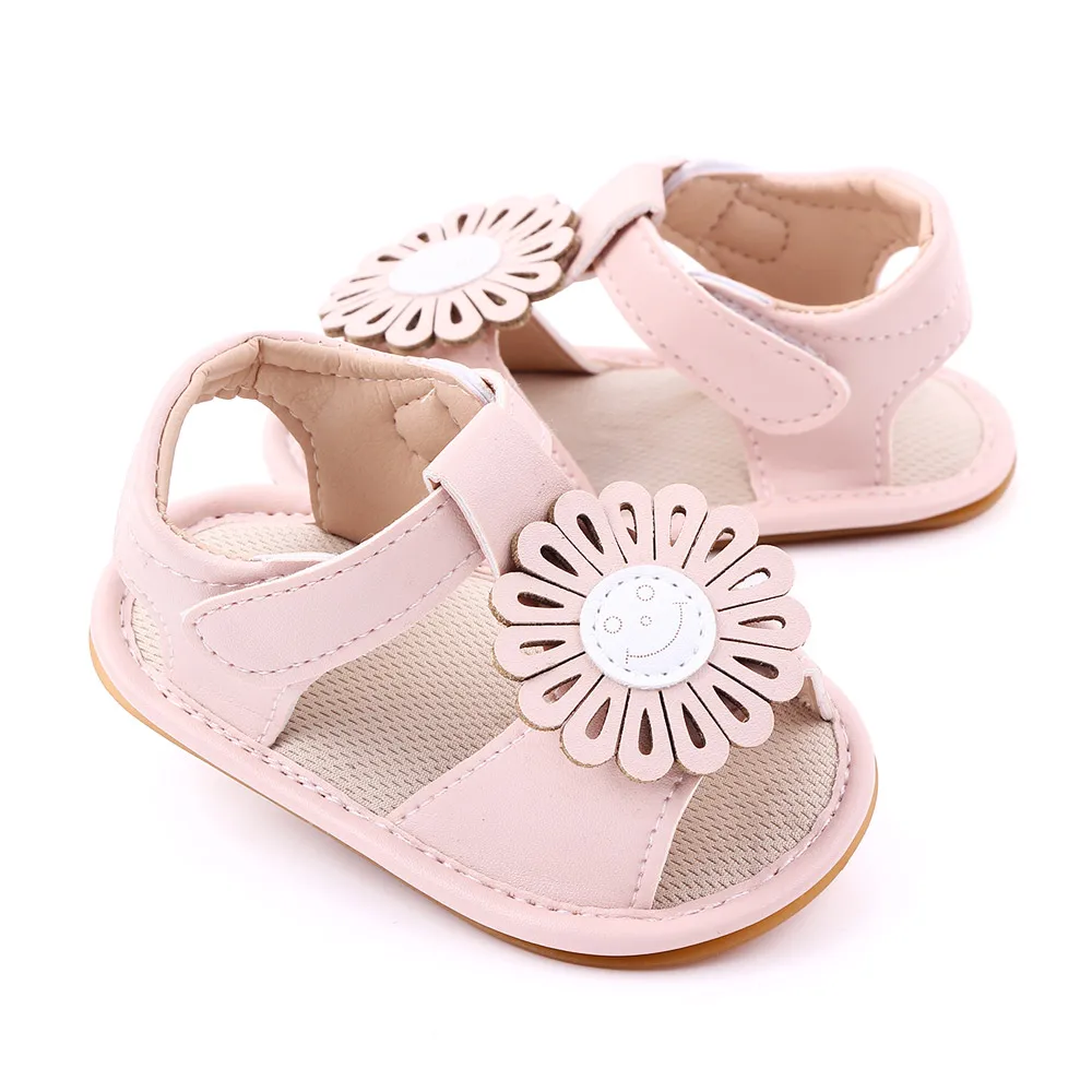 New Design 0-2years baby kids shoes leather TPR sole toddler baby sandals