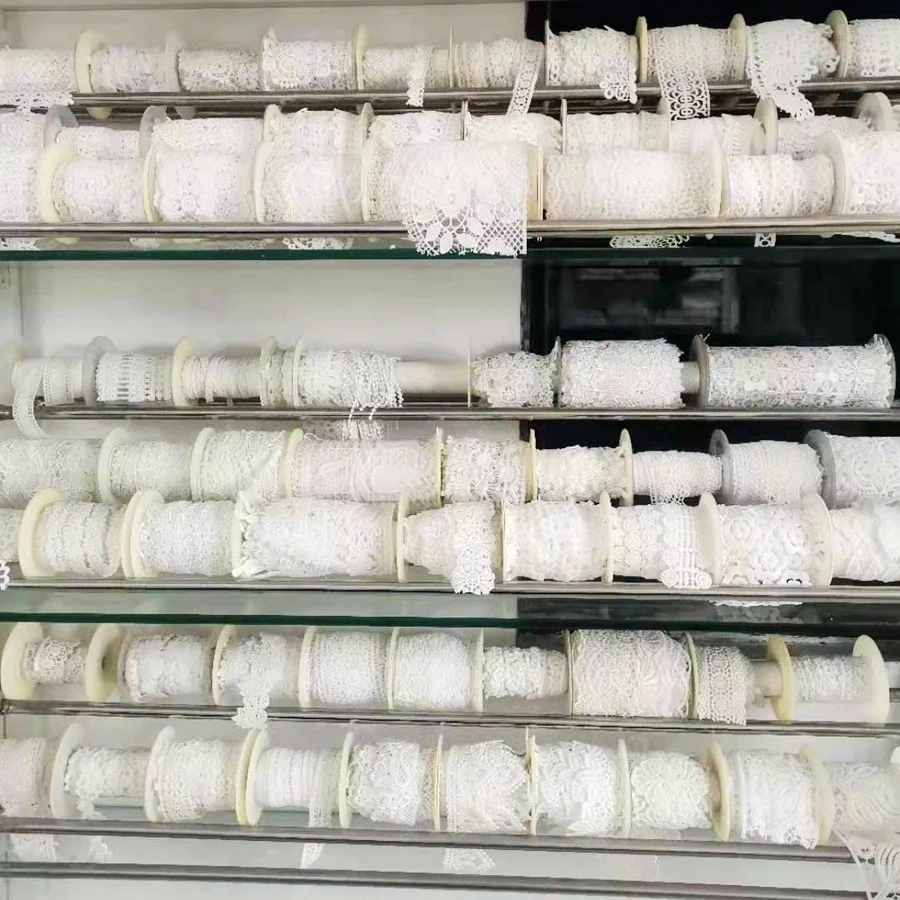 Оптовая продажа от производителя, вышивка, тюль, ткань, химический 100% хлопок, полированная тонкая Свадебная отделка, кружева