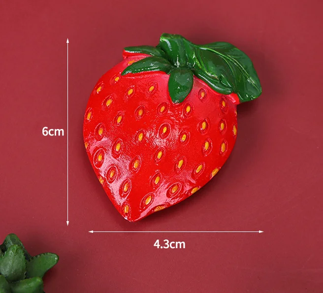 Hot sale products home resin Three-dimensional magnet refrigerator magnets Fruit flowers Fridge Magnet