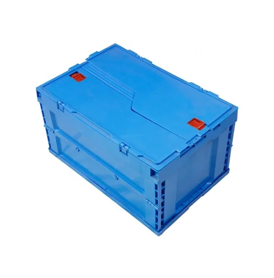 600*400*230mm Cheap Light Duty  Wholesale logistic Injection Molding Foldable Plastic Crate Box