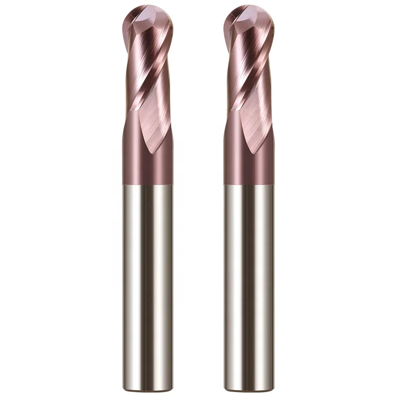 2 Flute Ball Nose End Mill 4/6/8/10mm Shank CNC Router Bit R0.2 R1.0  R0.5 R2.0 R3.0 mill drill Spiral Milling Cutter for metal