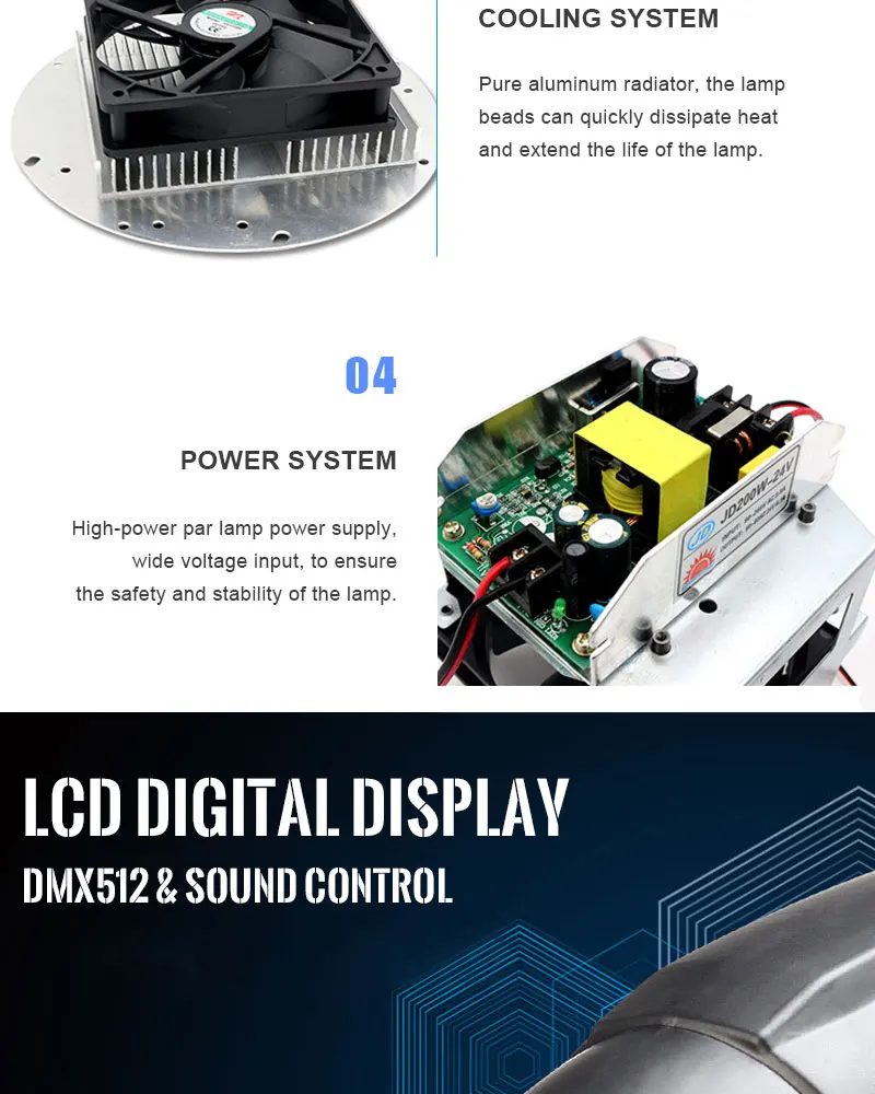 High quality narrow beam led spot light Outdoor cob Aluminum 60w 80w 100w mini stage light beam 150w 180w led par light