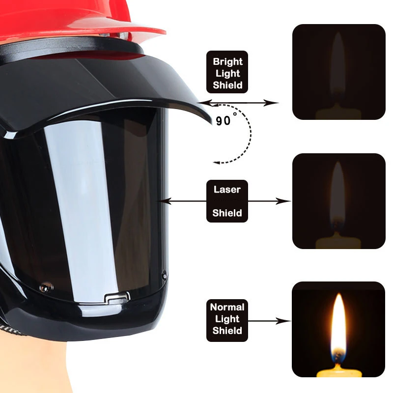 New Design Flip up Anti Impact UV-Proof Heat Resistant Welding Face Shield Visor Cutting Polishing Industrial Guard Mask