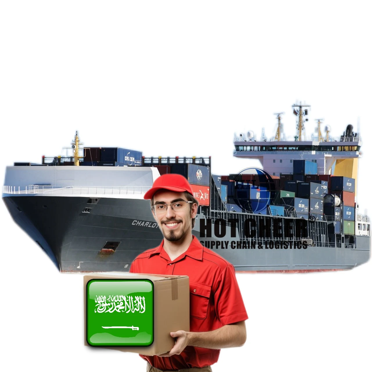 20FT 40GP Port to port 40HQ FCL freight forwarder from China shenzhen to Saudi Arabia UAE Kuwait Congo by sea