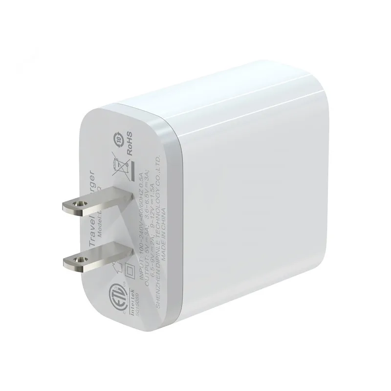 2021 Hot Selling 65w Gan Type-c Charger Quick Charge Qc3 Wall Pd Charger 3 Ports Universal Wall Charger With Kc Fcc Ce Cb