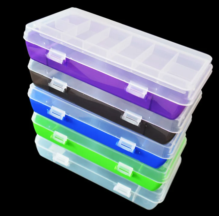 Двухслойный Прозрачный жесткий пластиковый ящик для рыболовных снастей