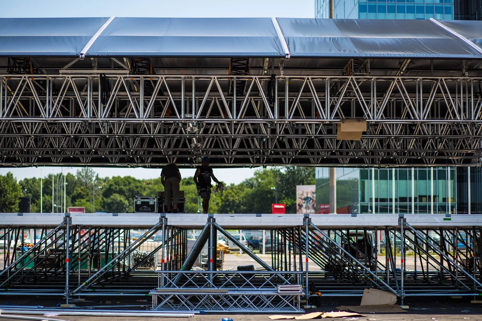 high quality aluminum adjustable platform layer stage and truss system
