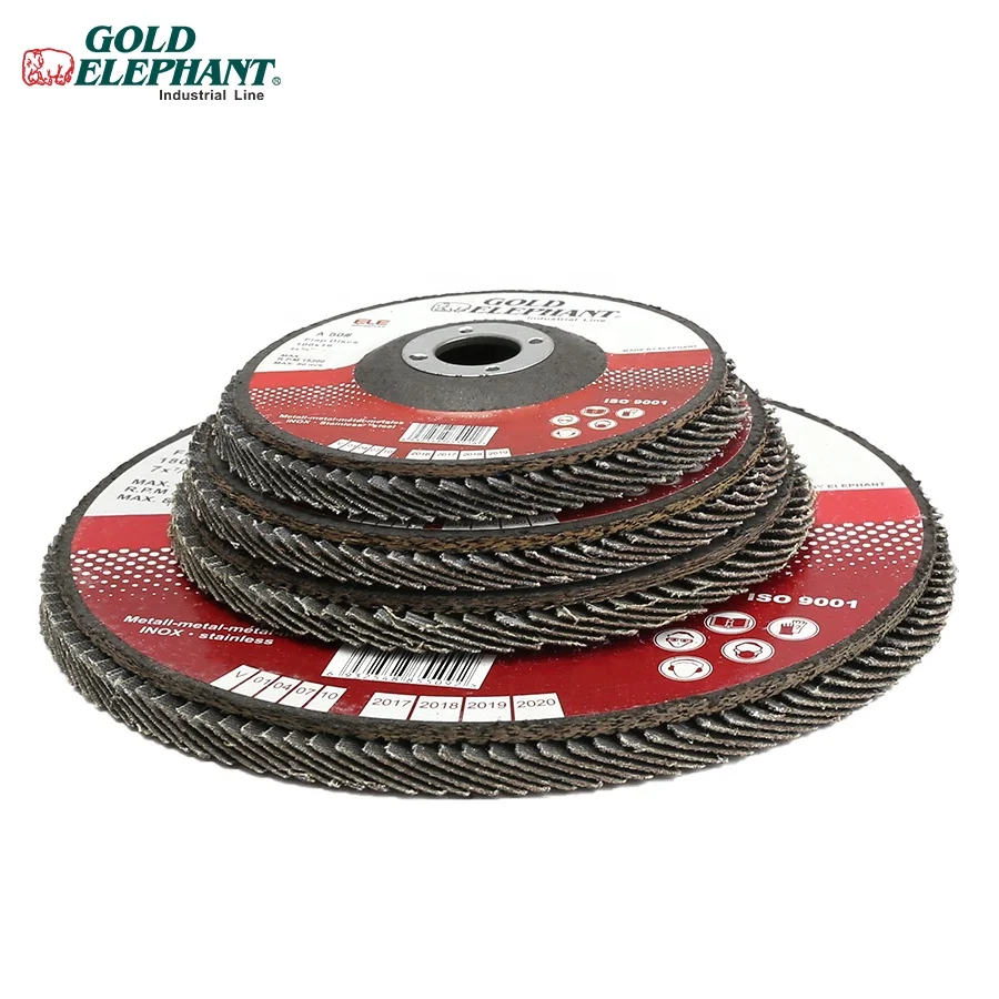 Gold Elephant Chinese version high efficiency T27 polishing disc 4 inch 100x16mm  flap discs for metal