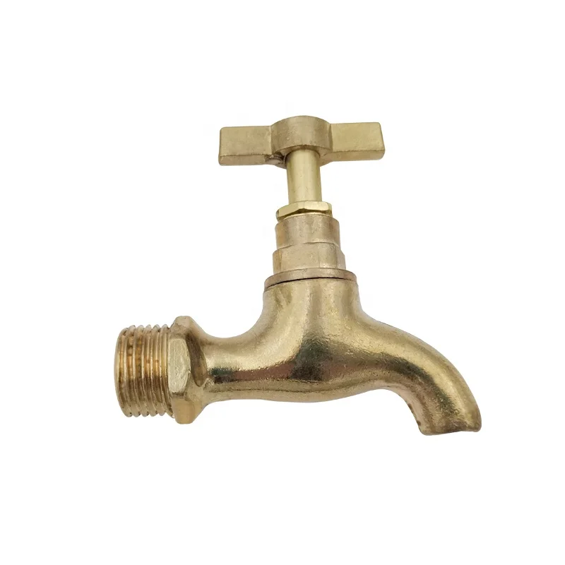 
1/2 inch zinc alloy garden water tap slow open outdoor antique brass bibcock 