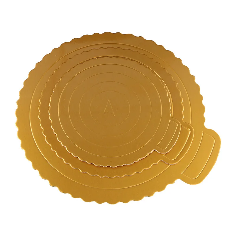 
Yc60085 white and golden paper card thickening type platane and Circular tray 
