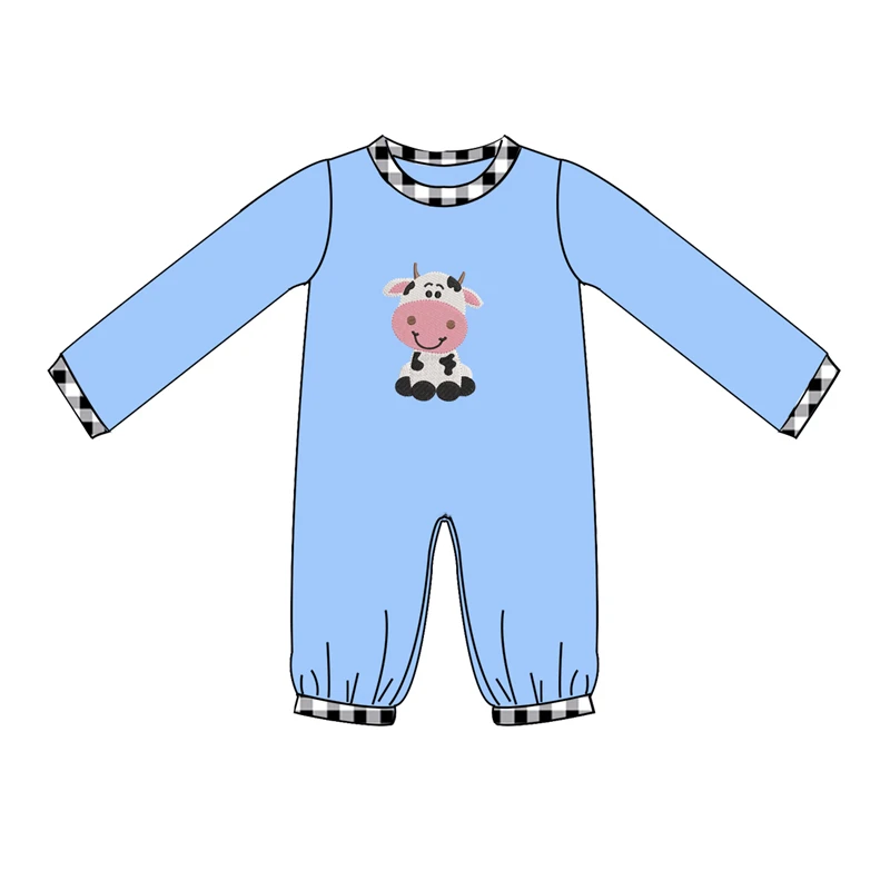 
Wholesale boutique baby boy rompers animal applique cotton babies clothes new born baby winter rompers 