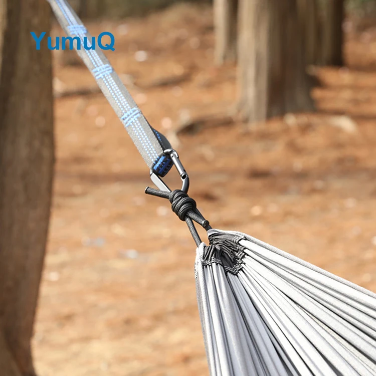 YumuQ 2 in 1 Function Ultra Lightweight 1-2 Person 4 Season Portable Outdoor Camping Hammock With Tree Strap