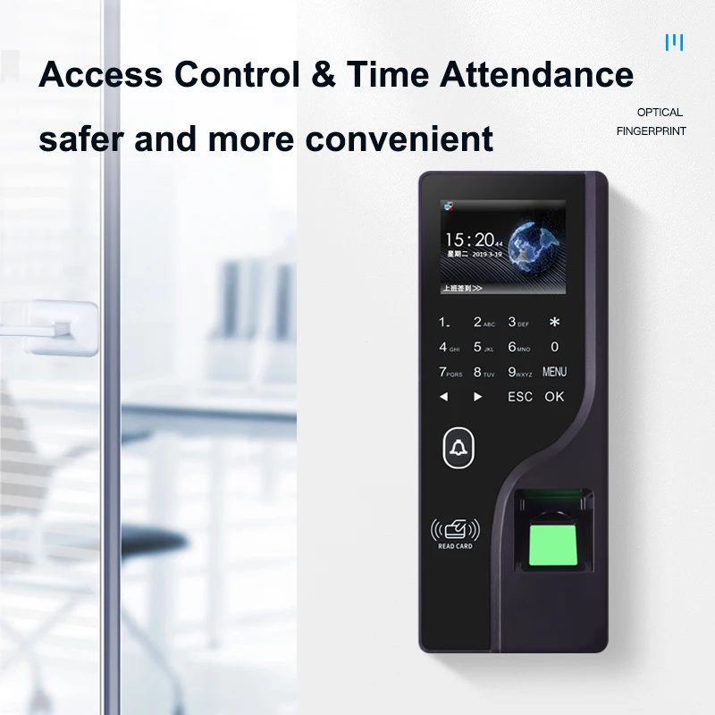 Doorbell Access Control School Attendance System Biometric Finger Print Time Attendance Machine