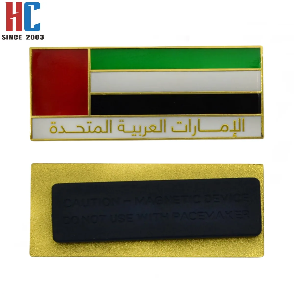20 Years Factory Custom UAE Dubai 3D eagle badge with Strong magnet