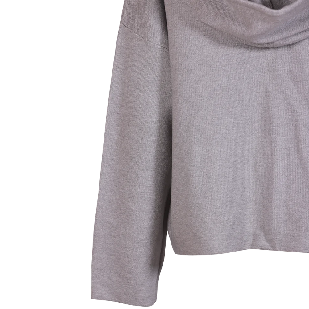 New Products Sustainable Breathable Button Decorations Viscose Casual Long-Sleeved Knit Hooded Sweater