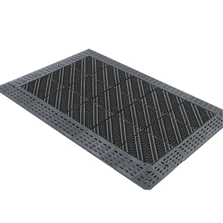 EVA tile outdoor three-brush desilting scraping mall entrance mat