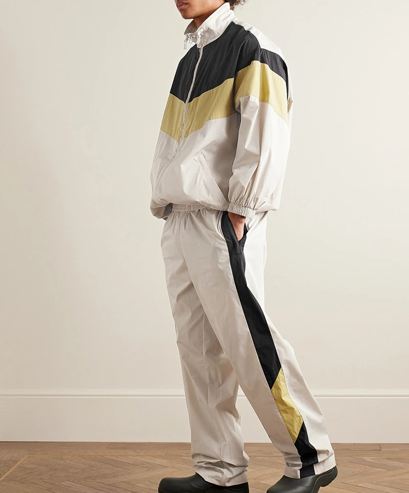 custom men sweatpants stacked and loose slim fit overalls drawstring pants blank pant for nylon