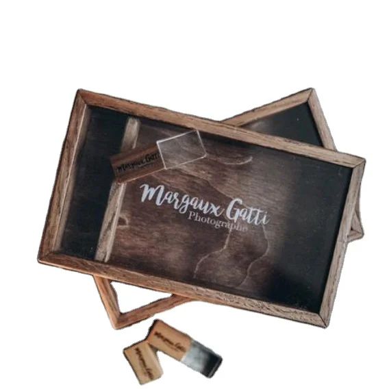 Деревянный USB флэш-накопитель JUNJI для свадьбы под заказ фотобокс деревянный Свадебный фотоальбом