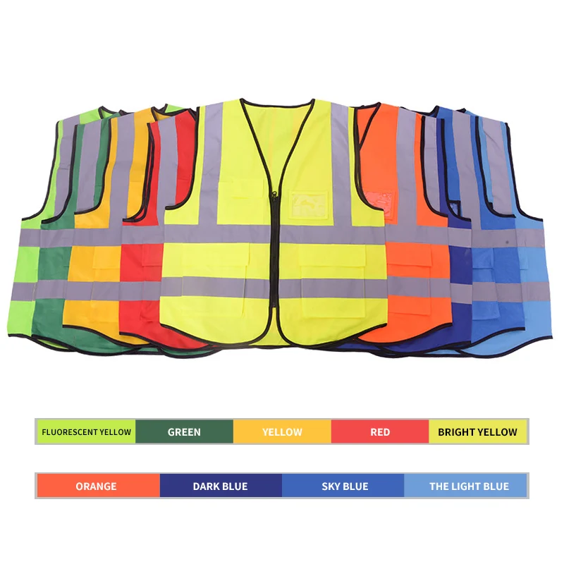 HCSP High Visibility Fluo Yellow Safety Vest EN ISO 20471 Reflective Vest
