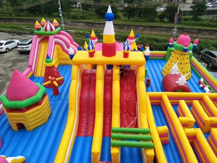China inflatable maze trampoline / inflatable trampoline playland for children / kids single bungee jumping trampoline for sale
