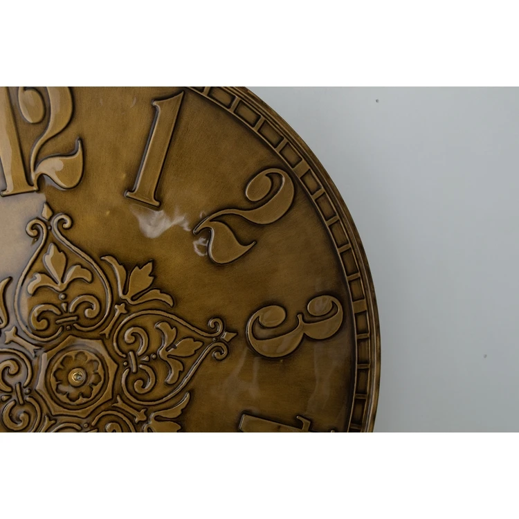 Retro Antique  Home Decorative   Numbers Wall Clock Brass Vintage Clock