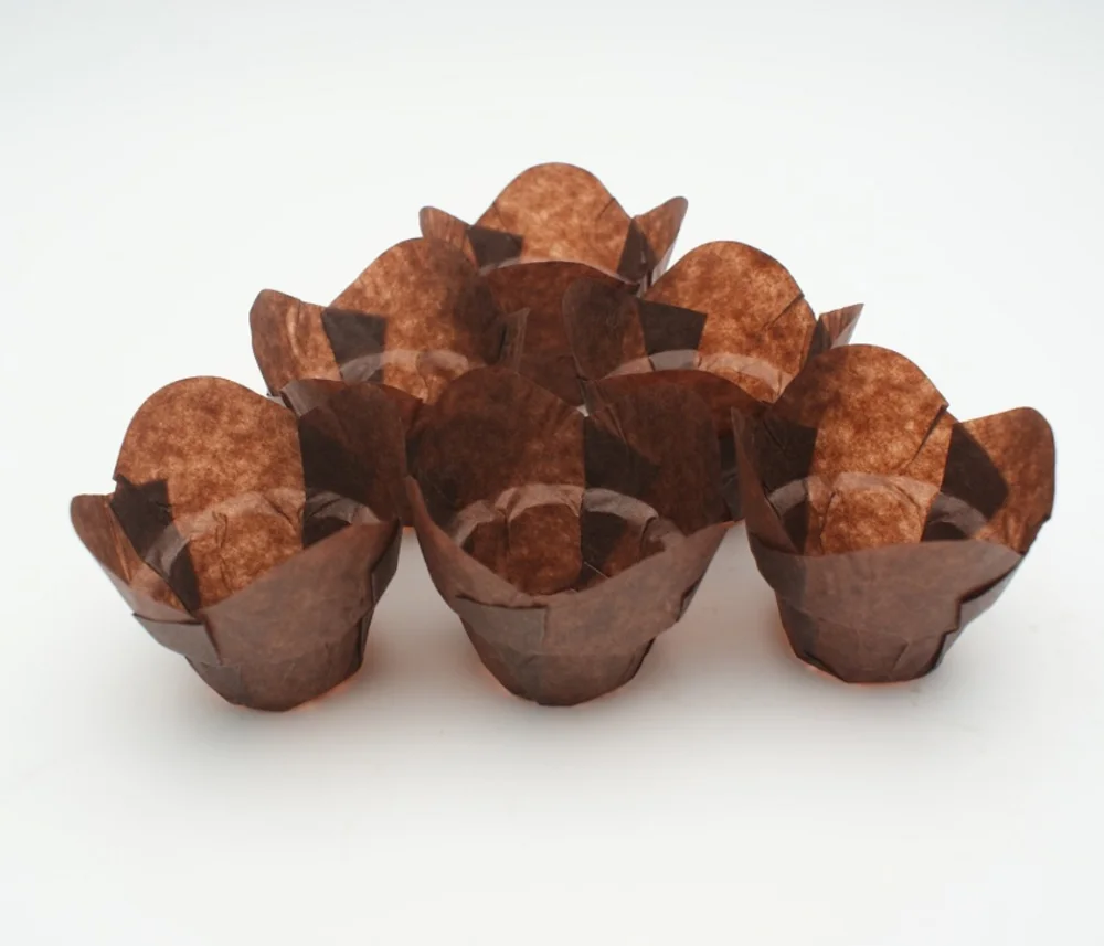 150*150*50 мм бытовые коричневые мини выпечки лотоса формочки для кексов чехол