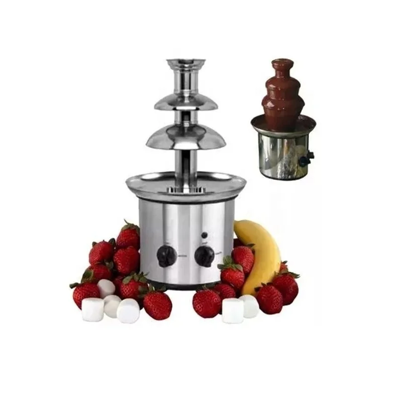 Party use mini 3 tier chocolate fountain,home use fondue fountain for family party, buffet
