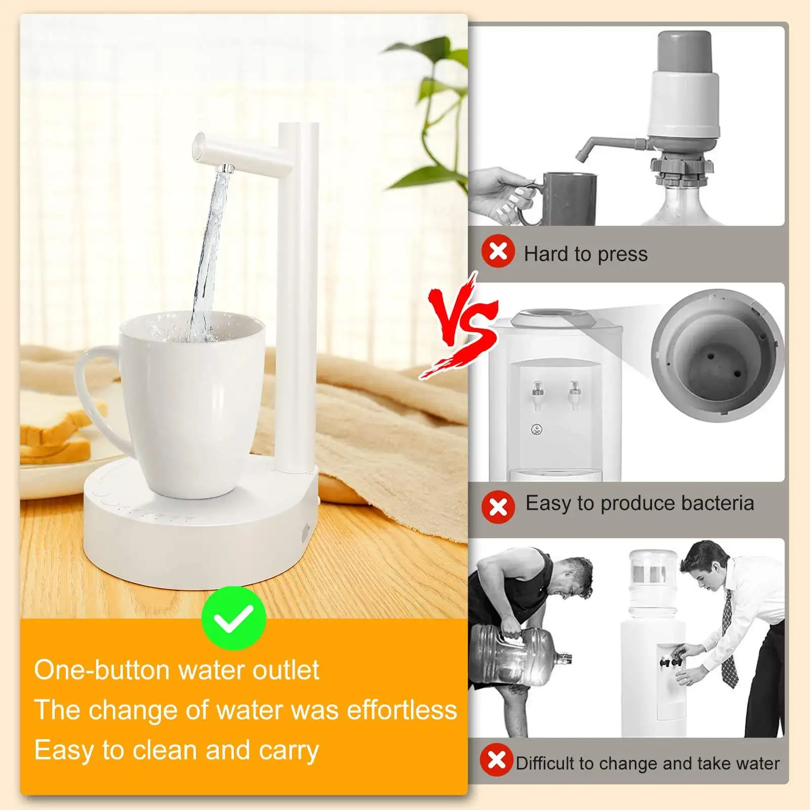 mini portable instant usb water pump electric smart table desk water dispenser