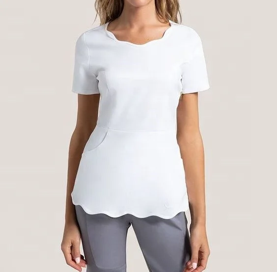 Latest design High quality 4 way stretch scrubs  anno medical scrub uniform Petal style medical uniforms scrubs women