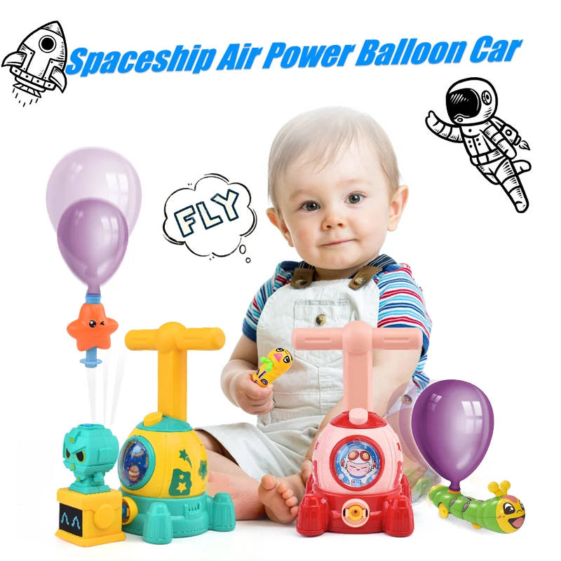 Air Balloon Pump Machine With More Accessories Space Air Power Balloon Launcher Car For Children Over 3