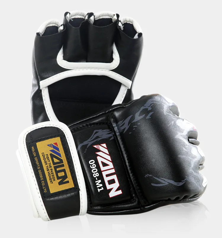 Оптовая продажа Муай Тай мешок песка Ufc Mma перчатки на полпальца боксерские из натуральной воловьей кожи для ММА ручная