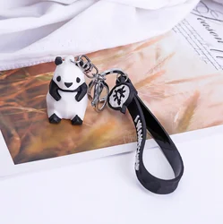 Creative Cartoon Geometric Cut Animal Key Chain Pendant Cute Dinosaur Panda Bag Key Pendant Small Gift