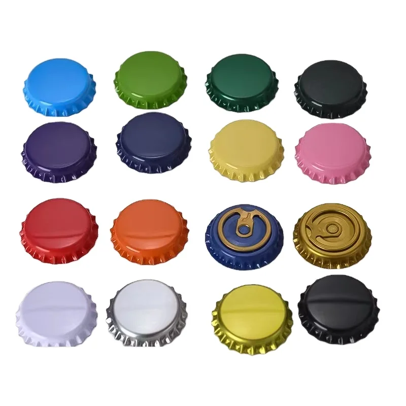 Factory 26mm Metal Silicone Seal Beer Wine Flask Bottle Top Lid Easy Pull Ring Cover Twisted Screw Custom Crown Caps