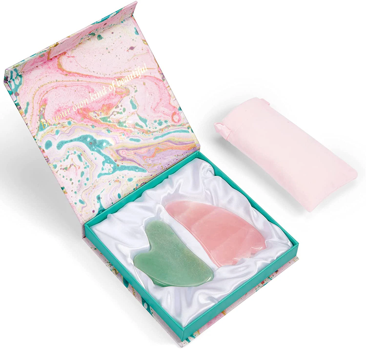 Amazon Factory 100% натуральный нефритовый материал розовая бабочка тень гуаша инструмент для массажа