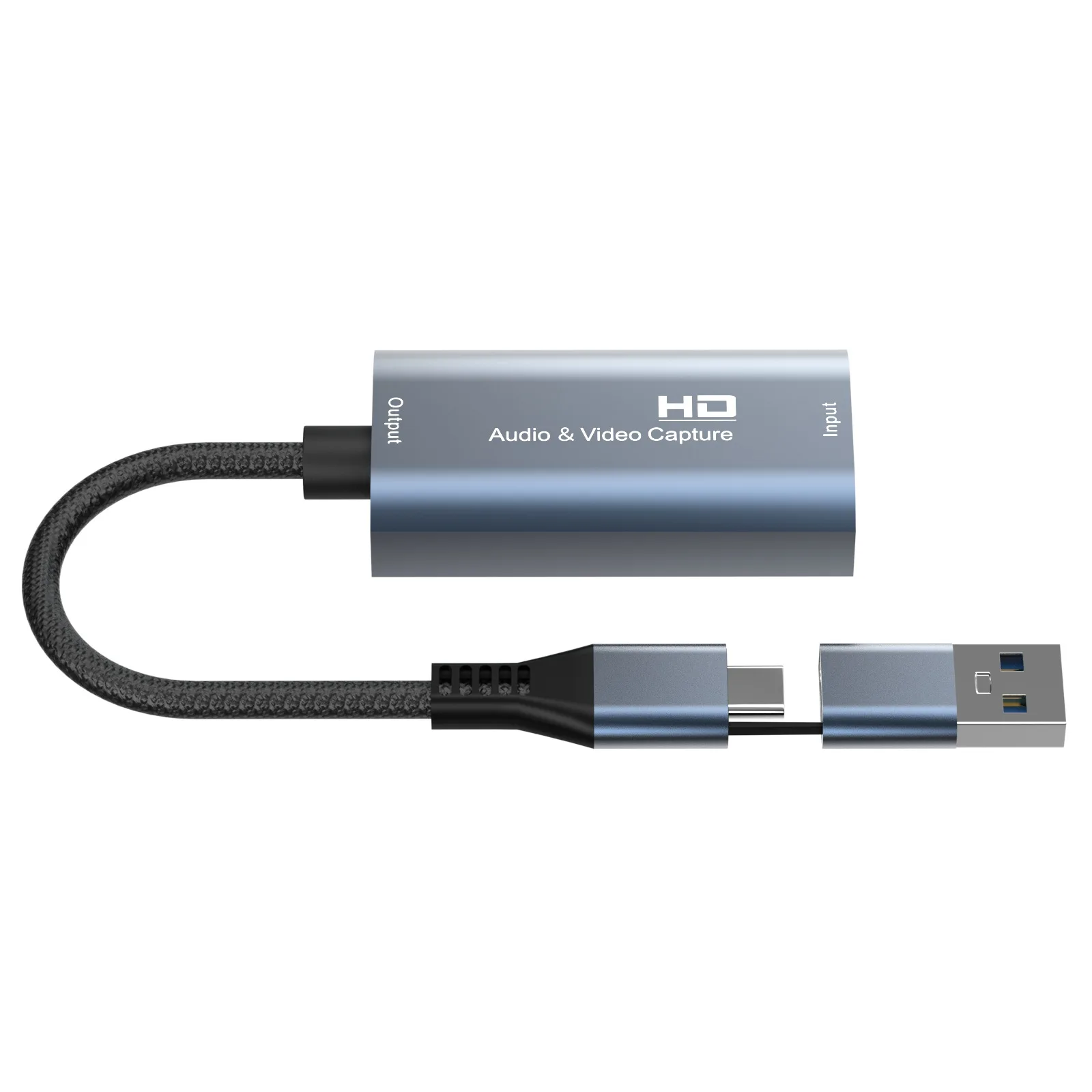 Doonjiey factory price 4k hdmi to usb c usb 2.0 2 in 1 video capture card for game record live streaming broadcast capture card