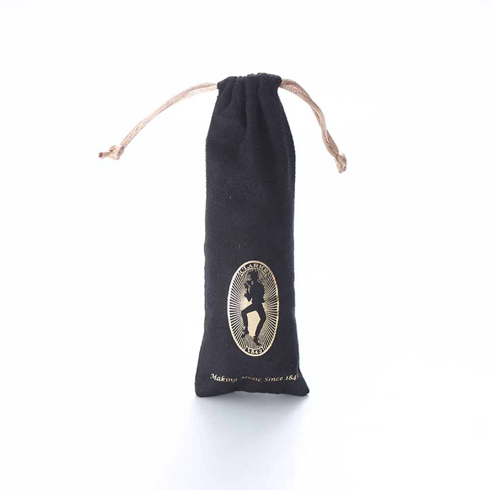 Strict Quality Control Reusable Luxury Black Pen Bag Drawstring Suede Microfiber Jewelry Pouches