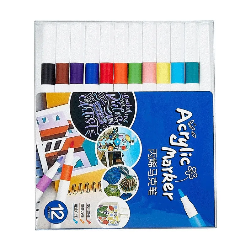 Factory price non toxic Acrylic marker Kids water-based impervious painting art set DIY rock glass shoes acrylic Painting pen
