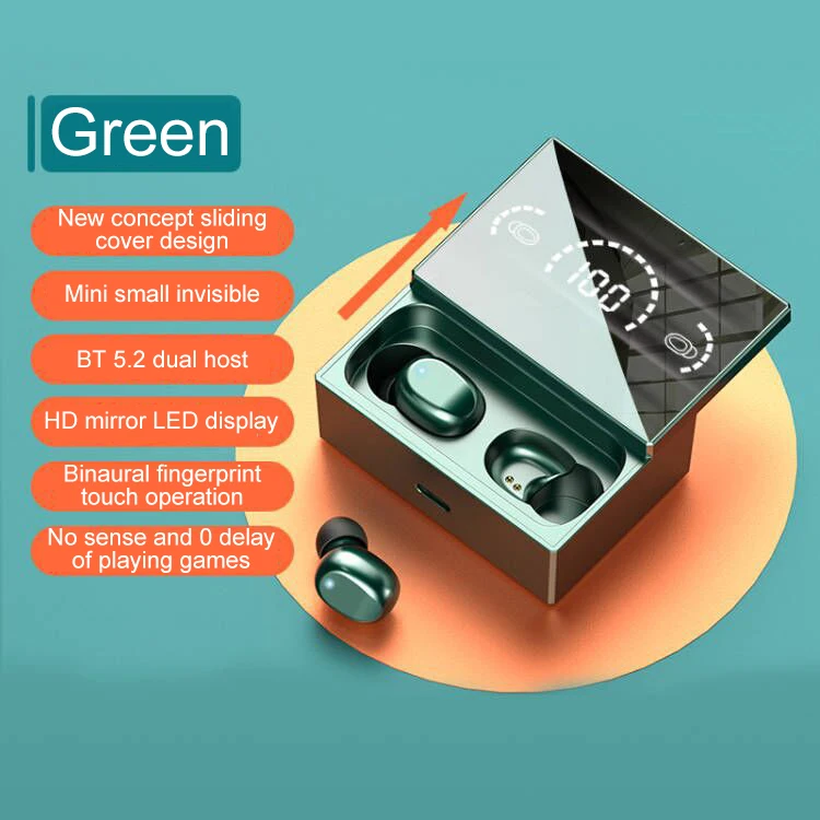 LED Digital Screen In Ear Earphone Headsets Earbuds Wholesale Factory Price Binaural Stereo Surround Voice Wireless X6 Earphone