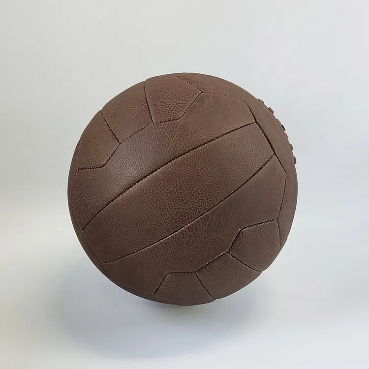 Cheap Price High Quality Machine sewn Retro Vintage Leather Soccer Ball