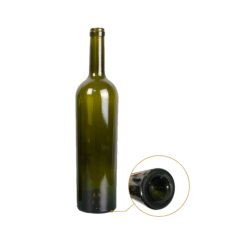  Хорошее количество 750ml пустая стеклянная бутылка вина 780 г