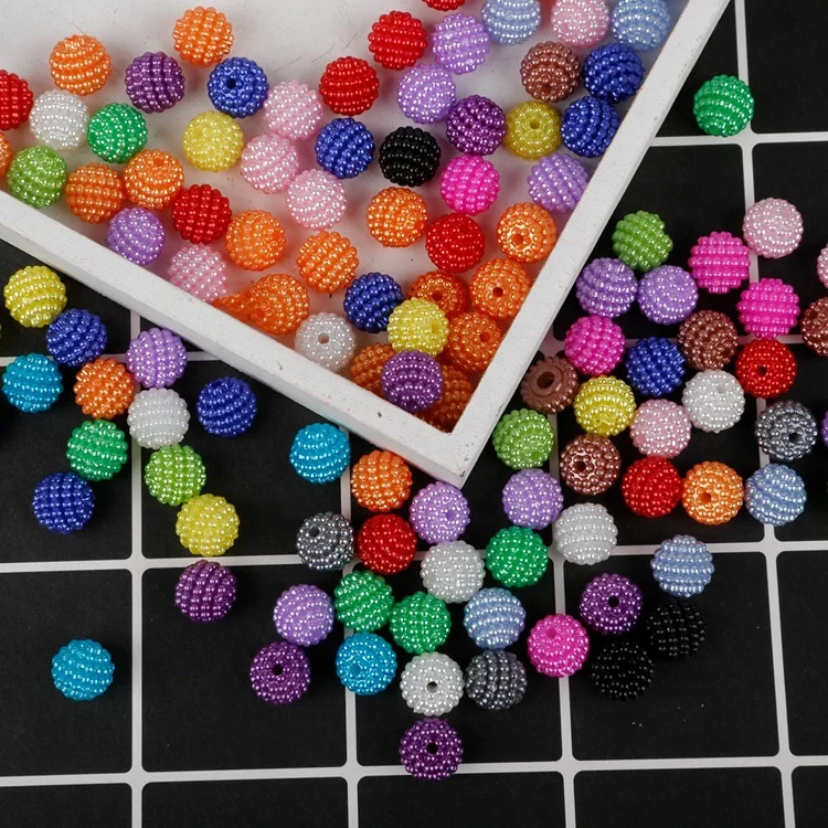 Factory Wholesale ABS Colorful Bayberry Fruit Pearl Beads For DIY Decoration