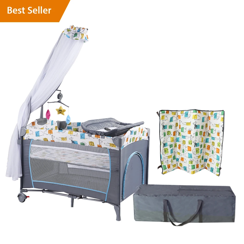 Travel Portable Folding Playard Cribs Newborn Baby Sleeping Cot Bed With Mosquito Nets